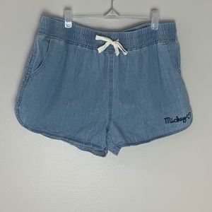 Junk Food | Disney Mickey Chambray Shorts • sz S